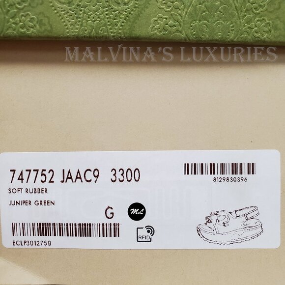 GUCCI SHOES MEN GREEN RUBBER HORSEBIT FLATFORM SANDALS sz 11 / 11.5 - Picture 15 of 16